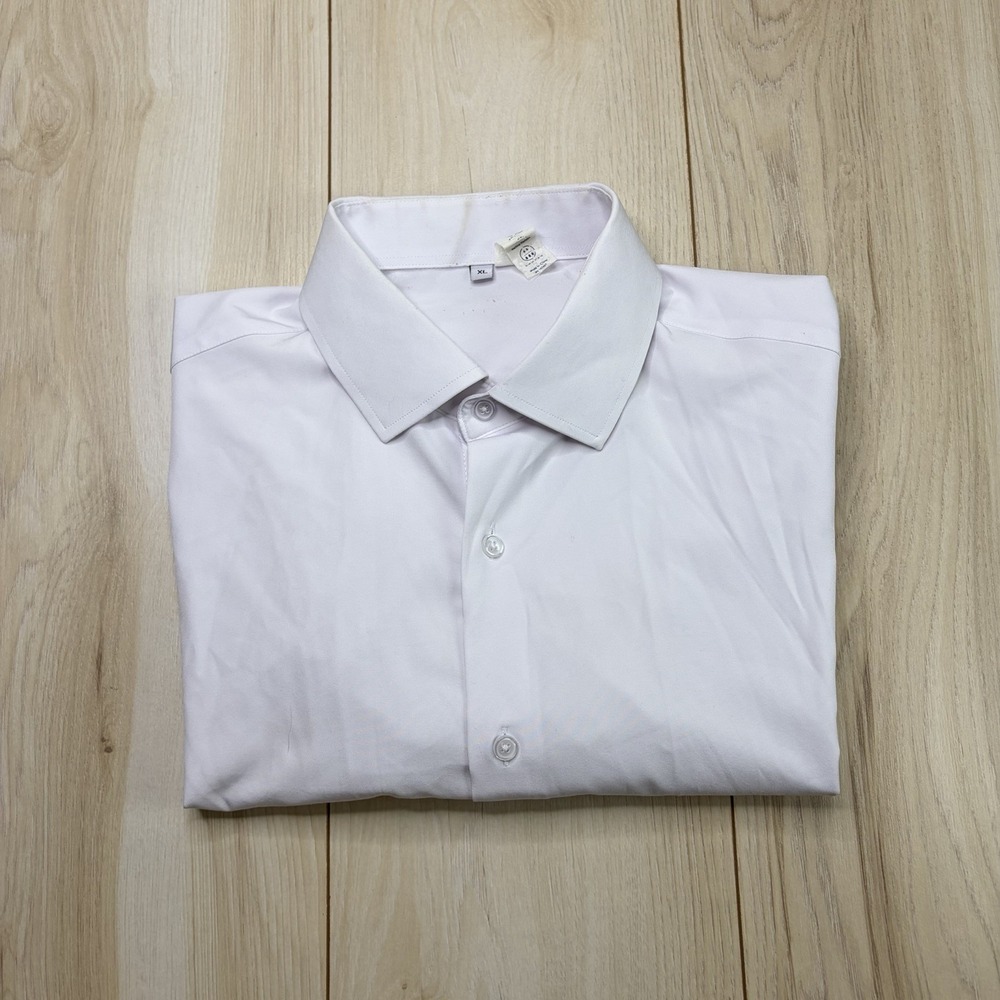 State & Liberty Mens White Long Sleeve Athletic Fit Button Up Dress Shirt XL